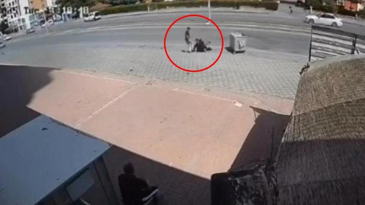 Kayseri’de kahkahaya boğan kaza! Kameralara böyle yansıdı
