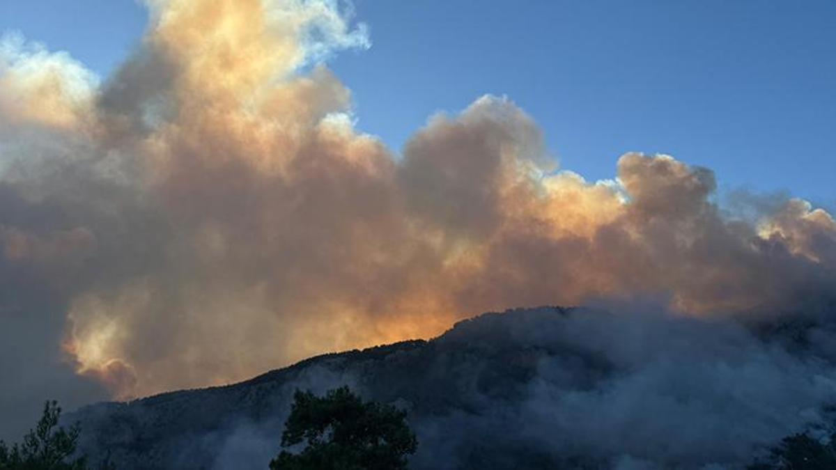 Antalya ve Muğla'da orman yangını! Müdahale devam ediyor, mahalleler boşaltıldı