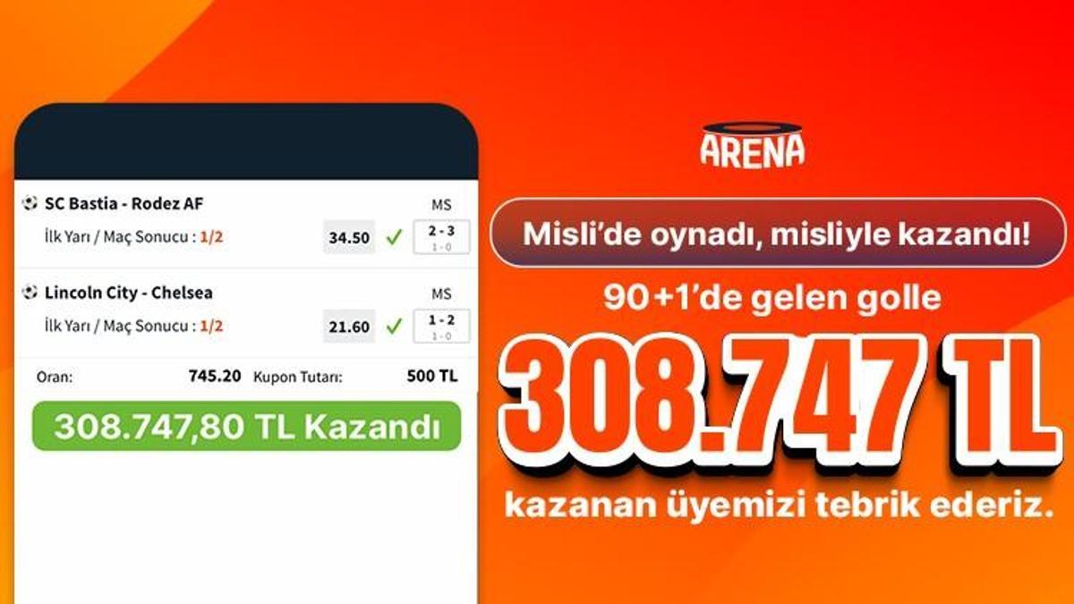 İki maçta 745 oran yakaladı 308.747,80 TL kazandı!