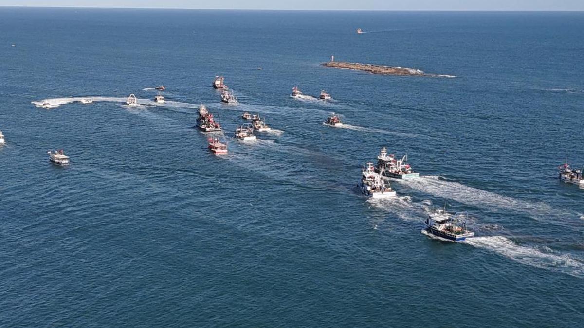 Adana'da tekneler Küresel Sumud Filosu'na destek için Akdeniz'e açıldı