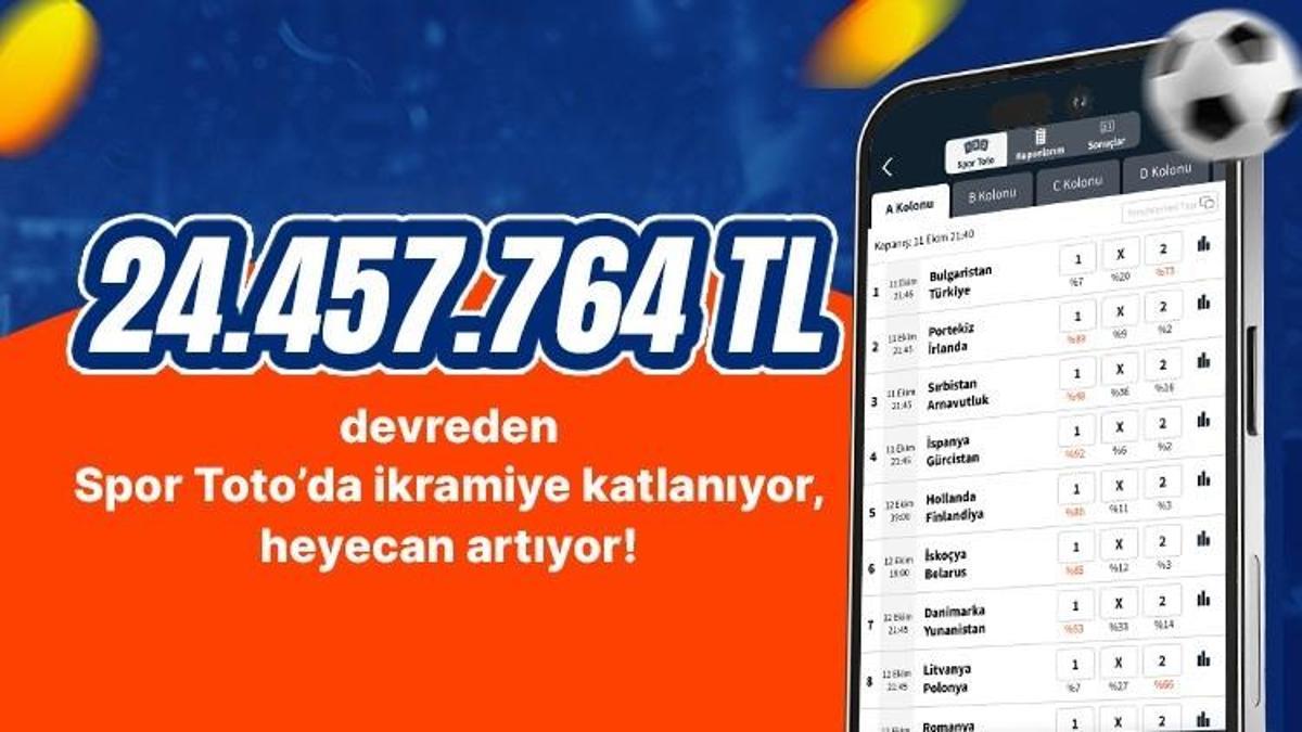 24.457.764 TL devreden Spor Toto’da ikramiye katlanıyor, heyecan artıyor!