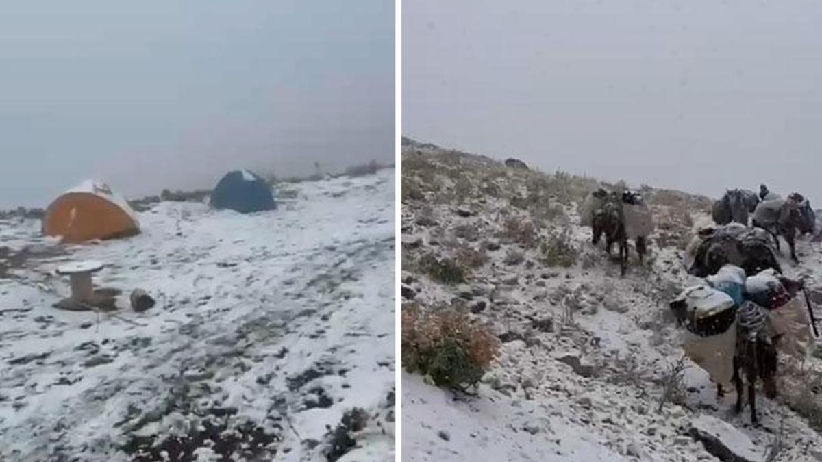 Niğde'de kar yağışı etkili oldu! 4 kişi mahsur kaldı
