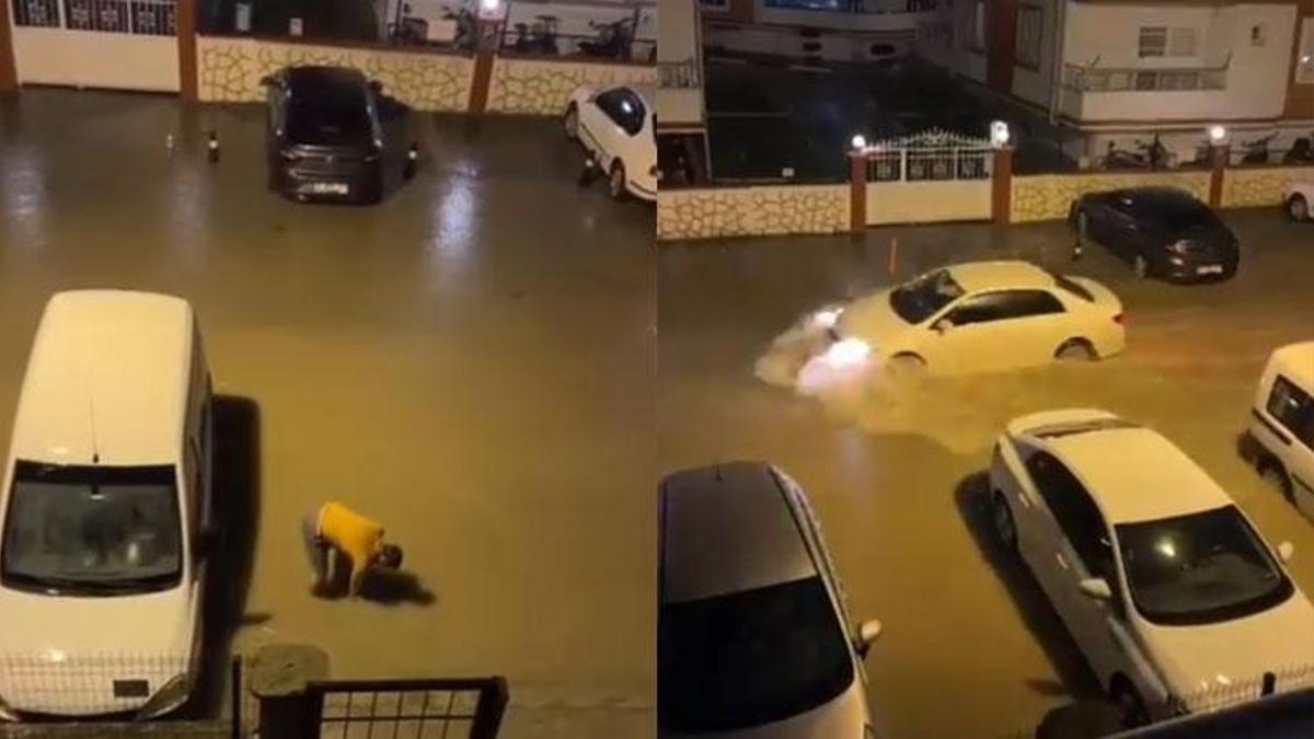 Sağanak nedeniyle Hatay'da yollar suyla doldu, bazı bölgelerde heyelan meydana geldi