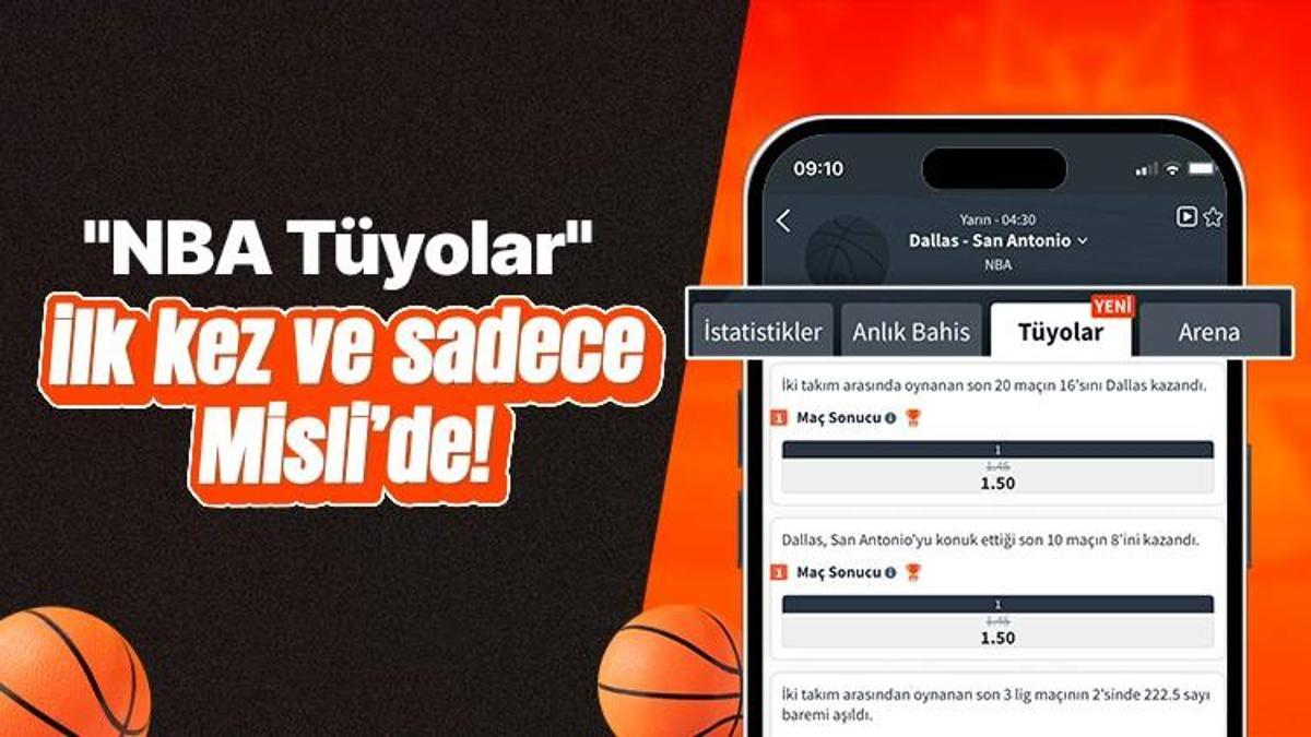 NBA'de yeni sezon başladı... Maçlara özel "Tüyolar" ilk kez ve sadece Misli'de!…