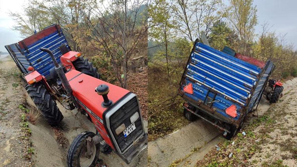 Kastamonu'da yoldan çıkan traktörden düşen sürücü hayatını kaybetti