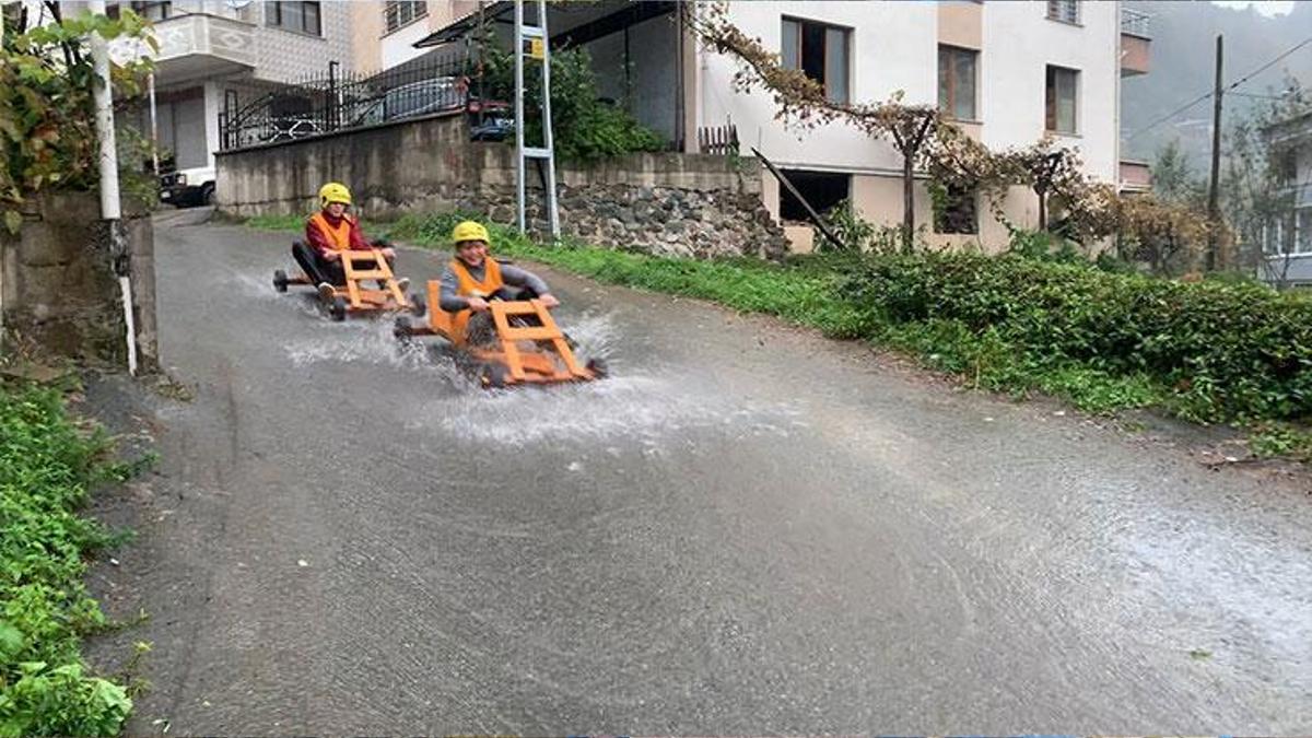 Rize’de sağanak altında 'Laz Ralli' heyecanı
