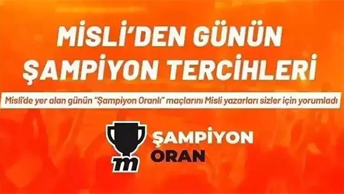 Süper Lig’de haftanın açılış maçında Başakşehir, sahasında Kocaelispor’u ağırlıyor…Temsilcimiz Anadolu Efes, Baskonia deplasmanında favori! İşte Misli’den Günün Şampiyon Tercihleri
