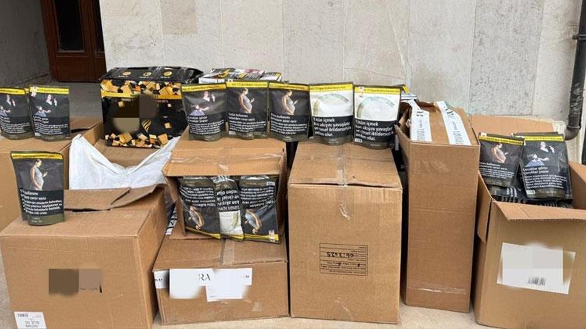 Bursa Mustafakemalpaşa'da binlerce makaron ve bandrolsüz ürün ele geçirildi