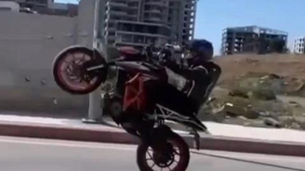 Motosikletle makas atan sürücüye 19 bin lira ceza