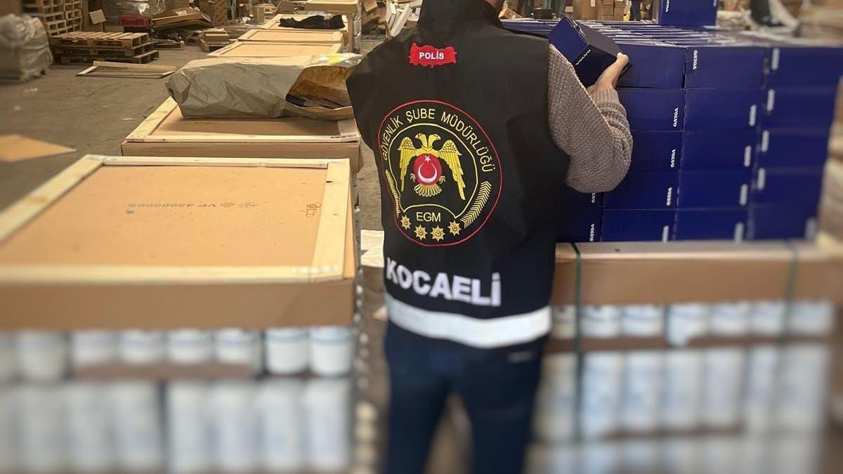 Piyasa değeri 15 milyon lira olan taklit otomotiv parçası ele geçirildi