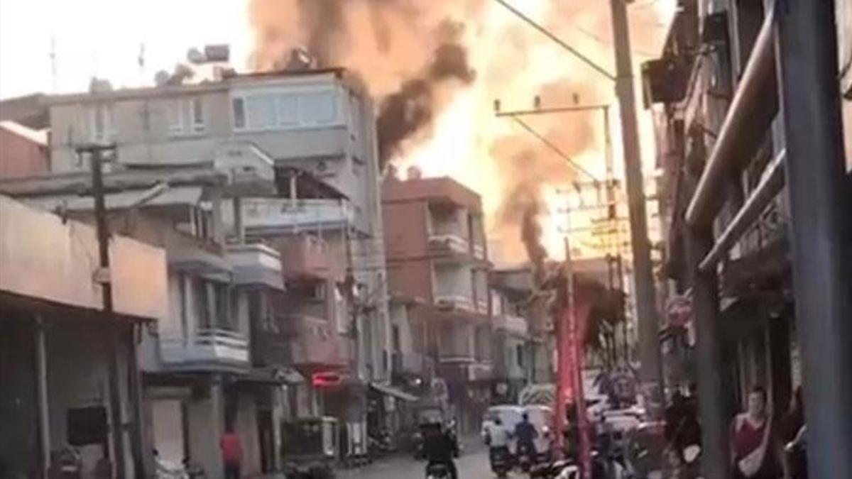 Seyhan'da tekstil atölyesinde yangın