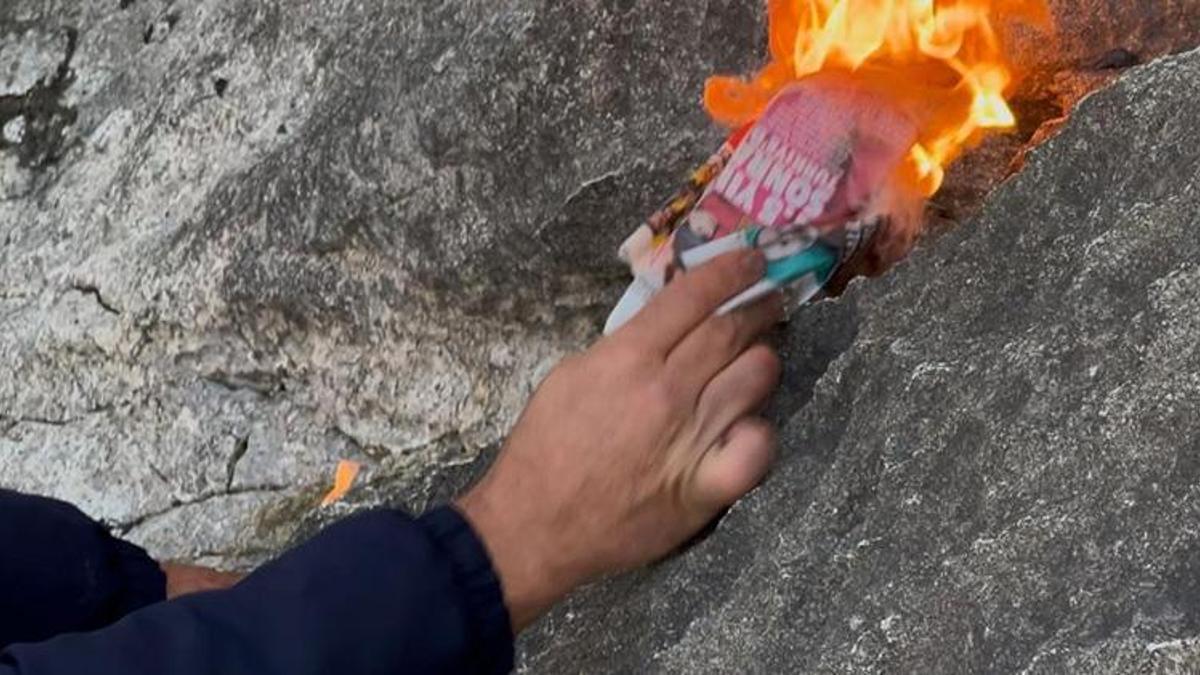 Isparta'nın Eğirdir Gölü'nden gaz fışkırdı! 'Gaz kokusu geliyordu çakmağımı çaktım kaya alev aldı'