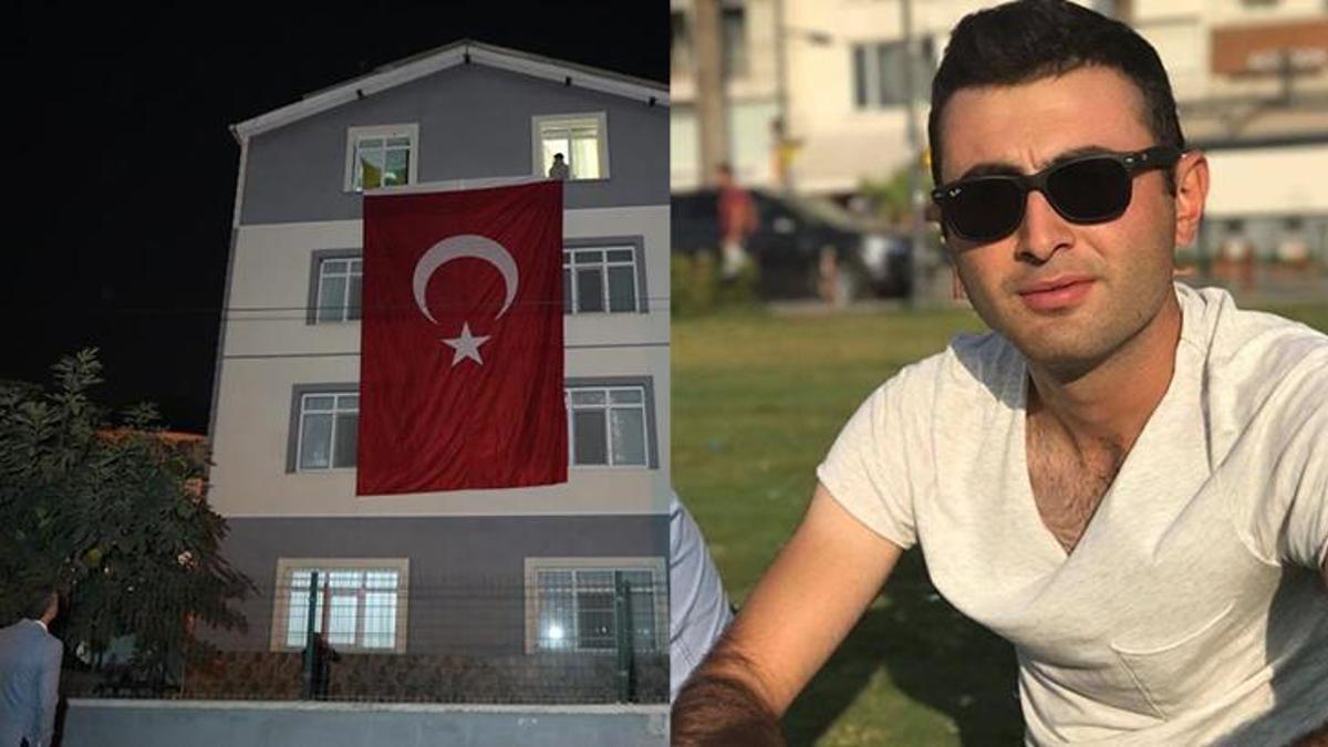 Samsunlu şehidin baba evine Türk bayrağı asıldı