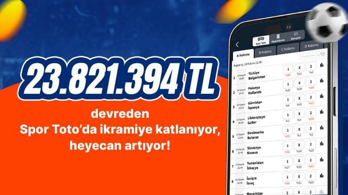 Tamı tamına 23.821.394 TL devreden Spor Toto’da ikramiye katlanıyor, heyecan artıyor! İşte devirden sonra beklenen büyük ikramiye…
