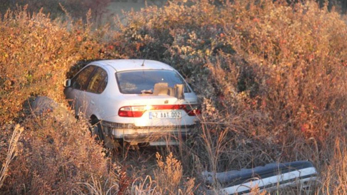 Konya Beyşehir’de otomobil araziye savruldu: 2 yaralı