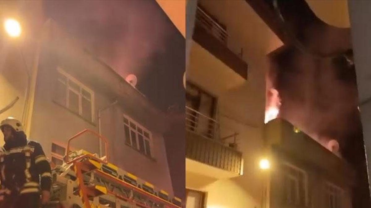 Elazığ'da 4 katlı apartmanda yangın çıktı