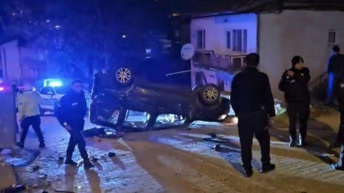 Tokat’ta takla atan araçtaki 5 kişi yaralandı