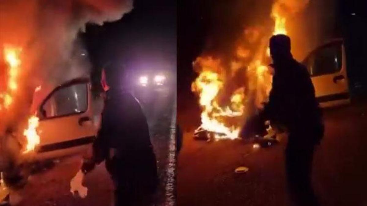 Gaziantep’te ceza infaz kurumu personeli, yanan araca müdahale ederek 5 kişilik aileyi kurtardı