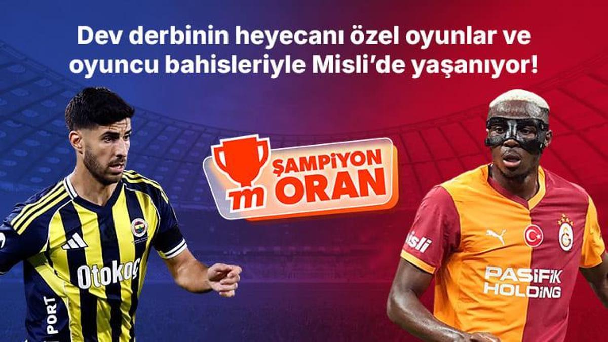 Fenerbahçe – Galatasaray derbisinin heyecanı özel oyunlar ve oyuncu bahisleriyle Misli’de yaşanıyor!