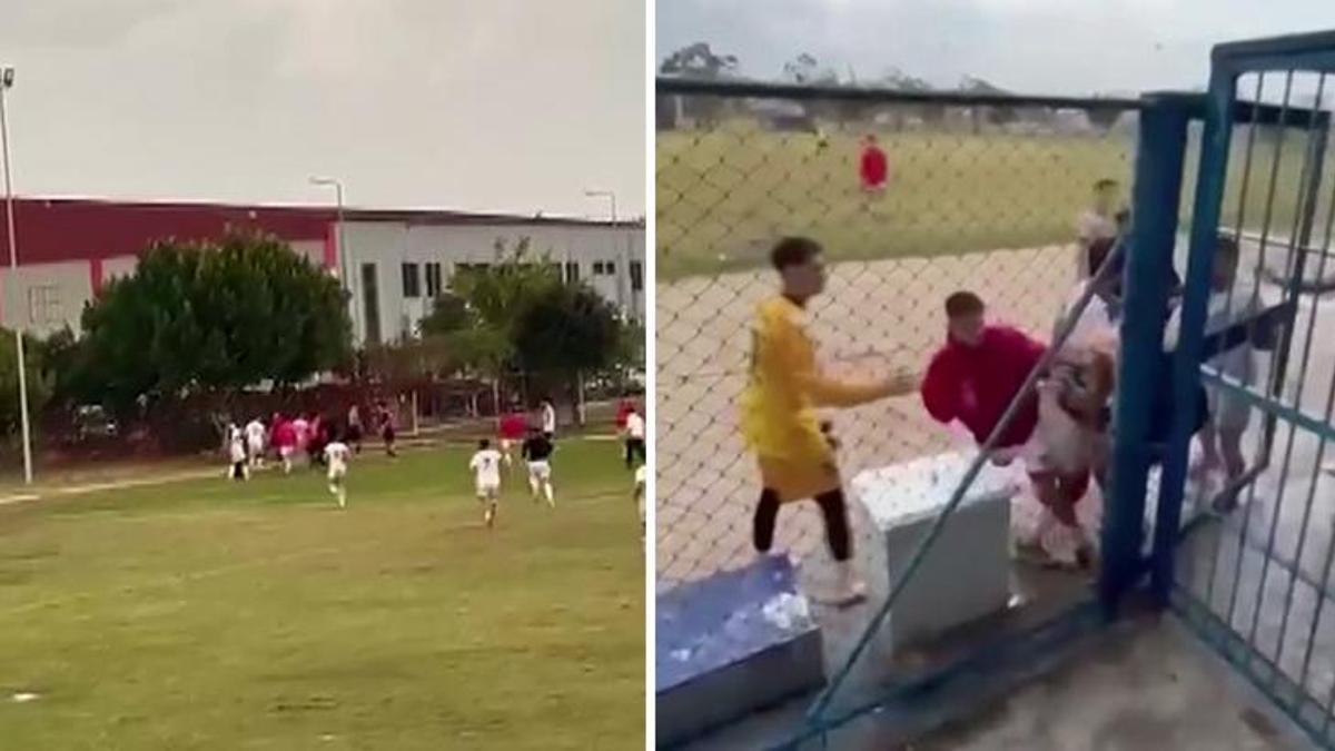 Adana'da maçta saha karıştı! Oyuncular arasında yumruklu tekmeli kavga çıktı