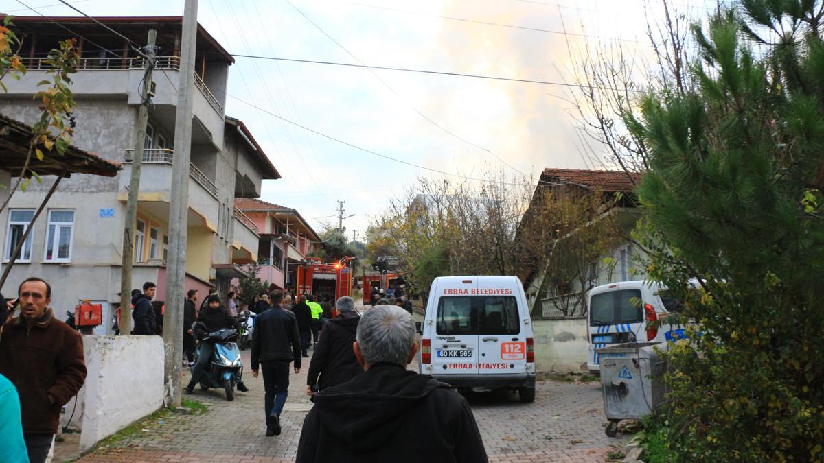 Tokat’ta çıkan yangında ev kullanılamaz hale geldi