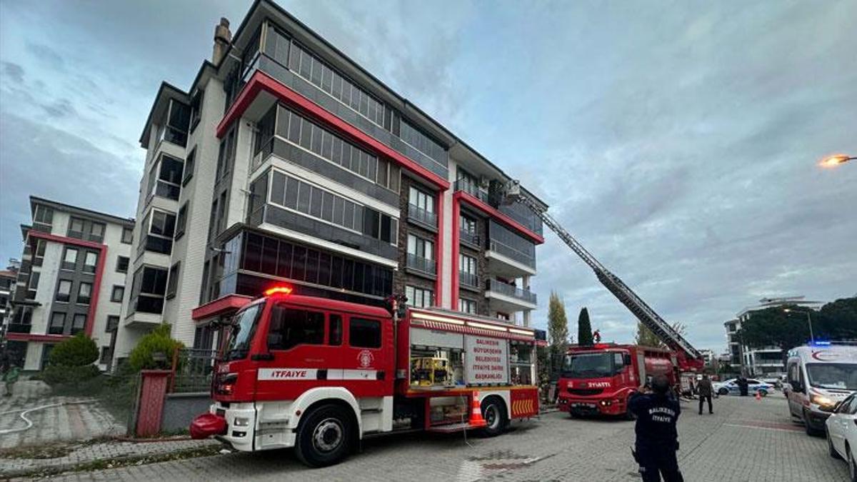 Balıkesir Edremit’te bodrum yangını: 6 kişi dumandan etkilendi