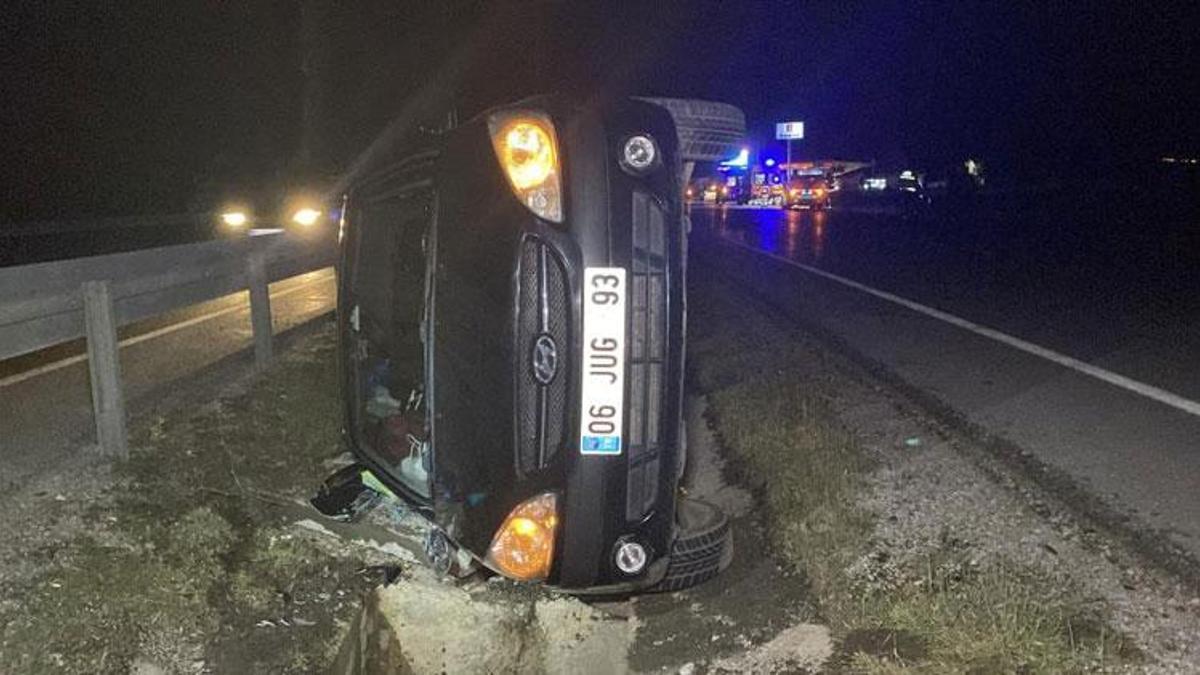 Çorum-Samsun karayolunda otomobil takla attı: 1’i bebek, 3 yaralı