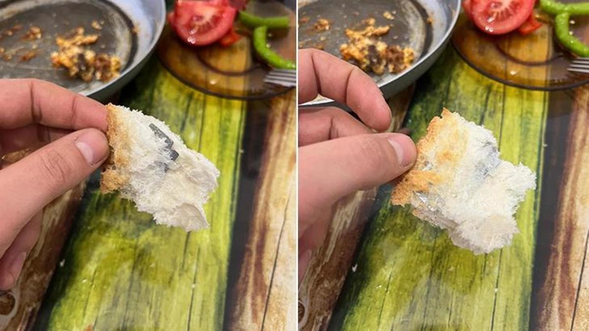 Kahvaltı yapmak için ekmek aldı! İçinden çıkanı görünce şok oldu