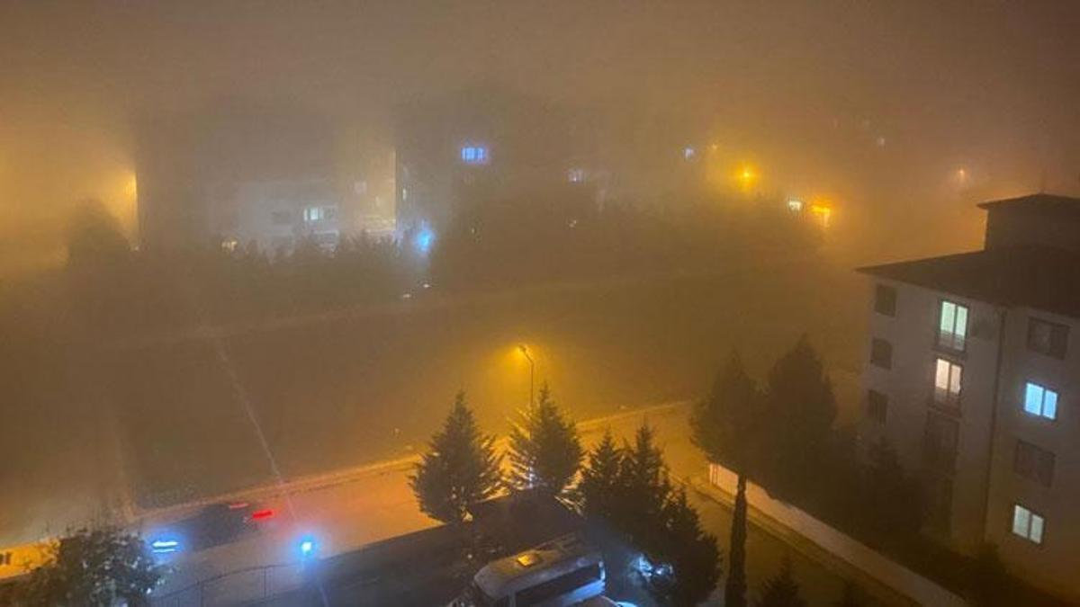 Bursa Yenişehir’de sis etkili oldu, görüş mesafesi 1 metreye kadar düştü