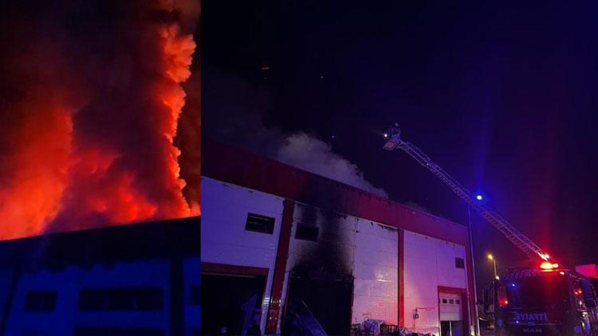 Kayseri’de mobilya atölyesinde yangın çıktı