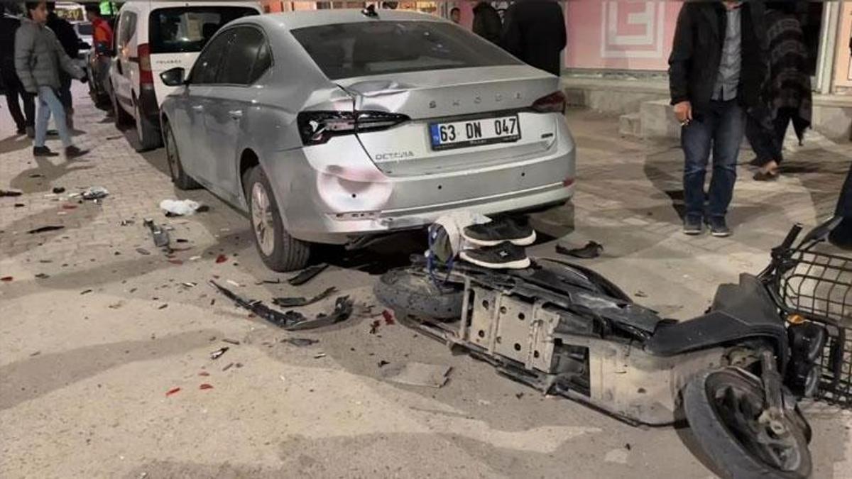 Ceylanpınar’da pikap ile motosiklet çarpıştı:2 ağır yaralı