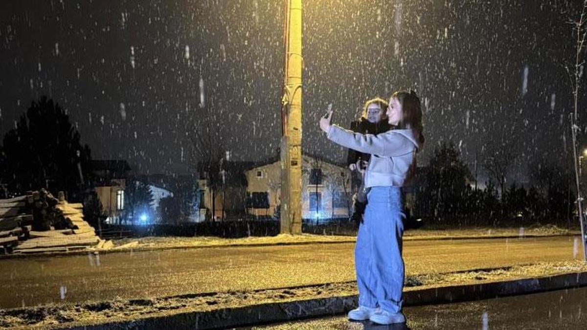 Karabük'ün yüksek kesimlerinde kar yağışı etkili olmaya başladı