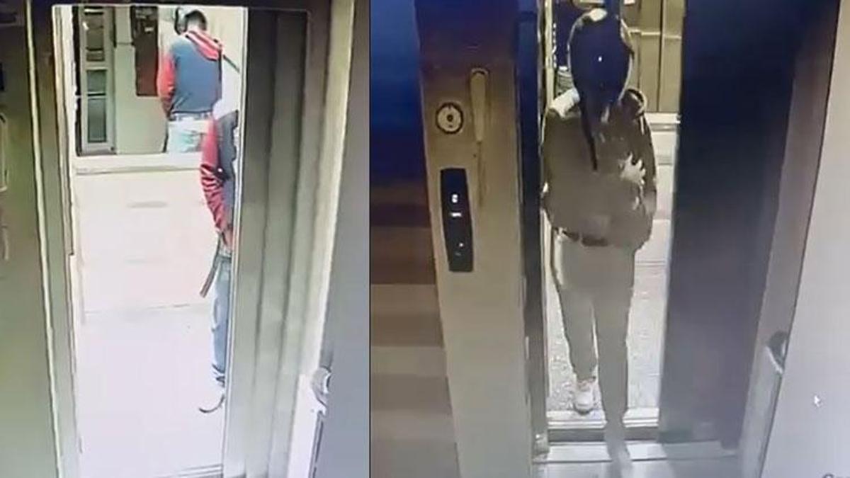 Adana’da kaskla apartmana giren şüpheli idrarını yapıp, damdaki kuşları çaldı; o anlar kamerada
