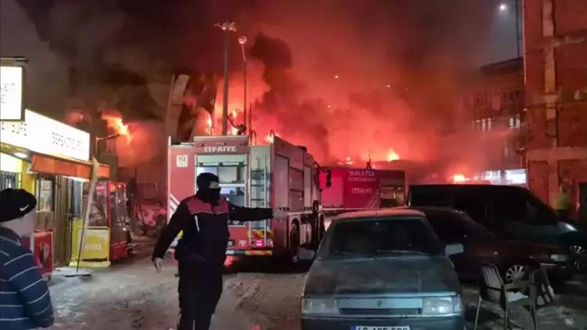 Malatya'da işçilerin kaldığı konteynerde yangın