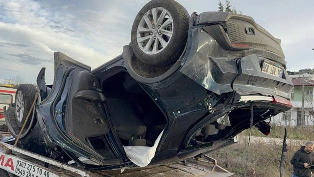 Samsun'da cenaze dönüşü feci kaza: 4 yaralı