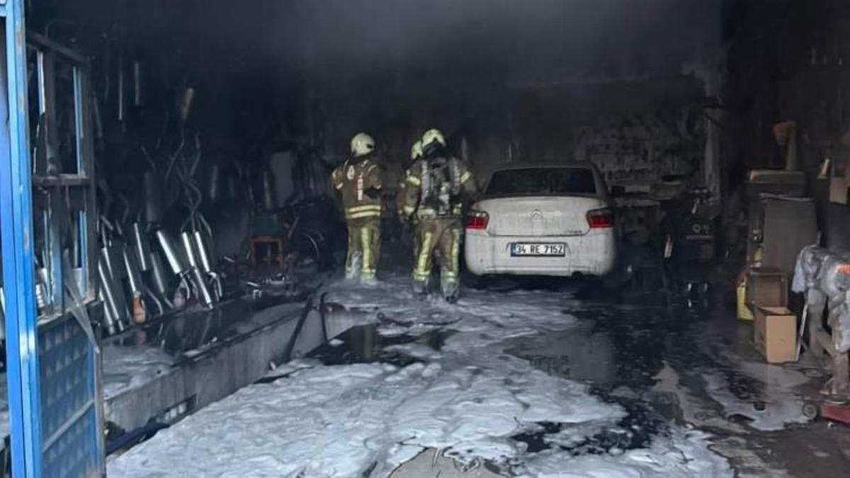 Silivri Sanayi Sitesi'nde yangın paniği: Dikkatli çıraklar facianın önüne geçti