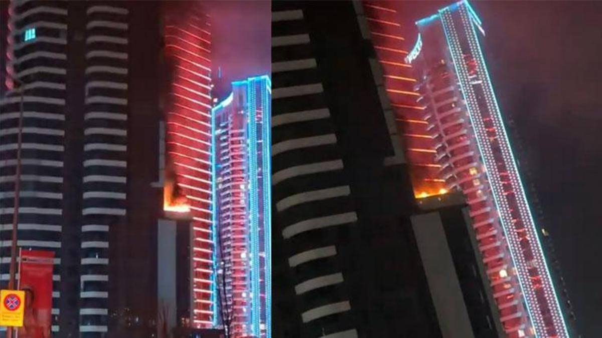 İzmir Konak’ta lüks yapıda yangın paniği