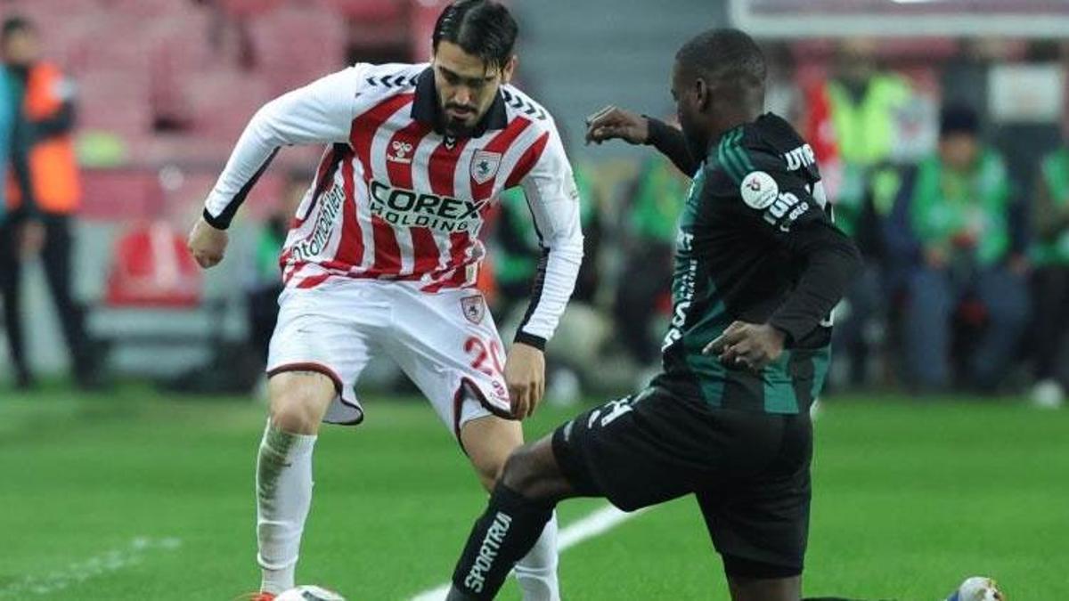 Samsunspor–Kocaelispor maçında heyecan çok gol yok