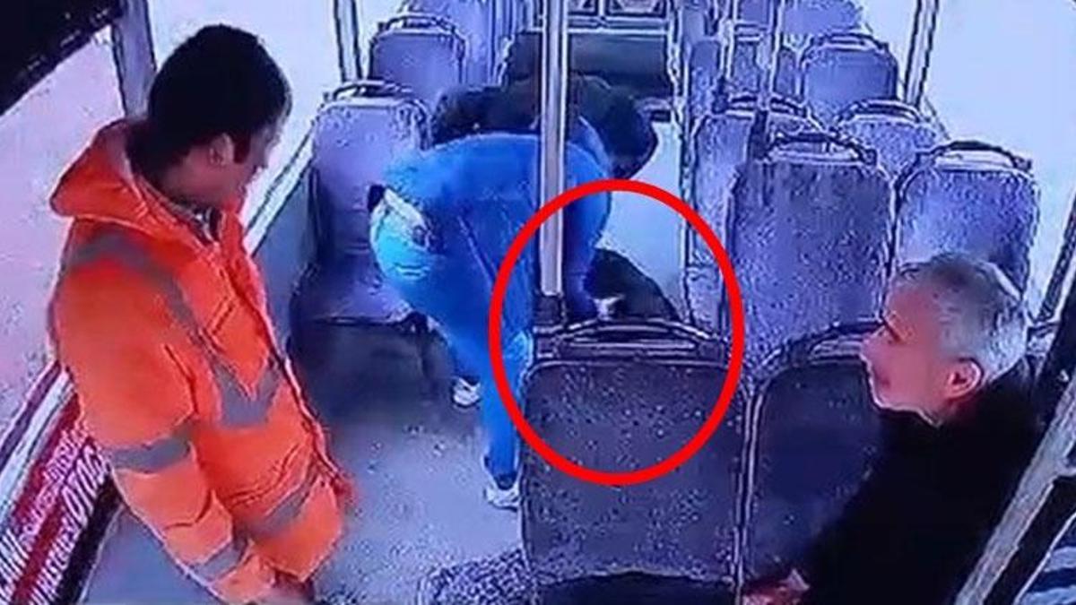 Özel halk otobüsünde epilepsi nöbeti geçiren yolcu koltuktan düştü