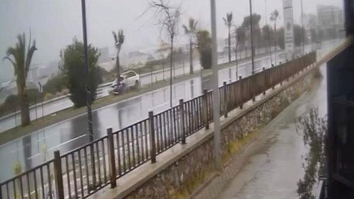 Alanya'da kontrolden çıkan otomobil refüjdeki ağaca çarpıp takla attı