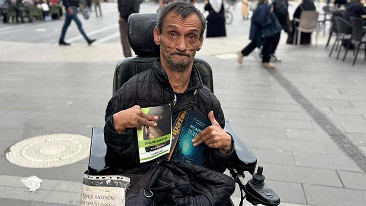 Yüzde 90 bedensel engelli Mithat Karataş tek eliyle 3 kitap yazdı
