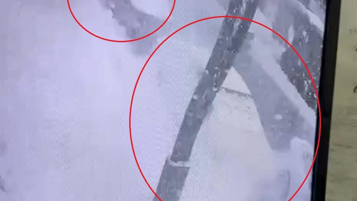 Çatıdan kopan kar kütlesi otomobillerin üzerine düştü: O anlar kamerada