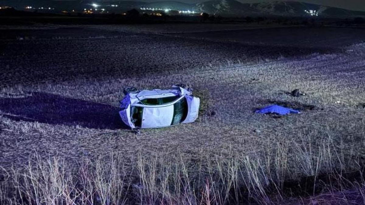 Kayseri-Malatya Karayolu’nda otomobil şarampole yuvarlandı: 1 ölü, 1’i ağır 4 yaralı