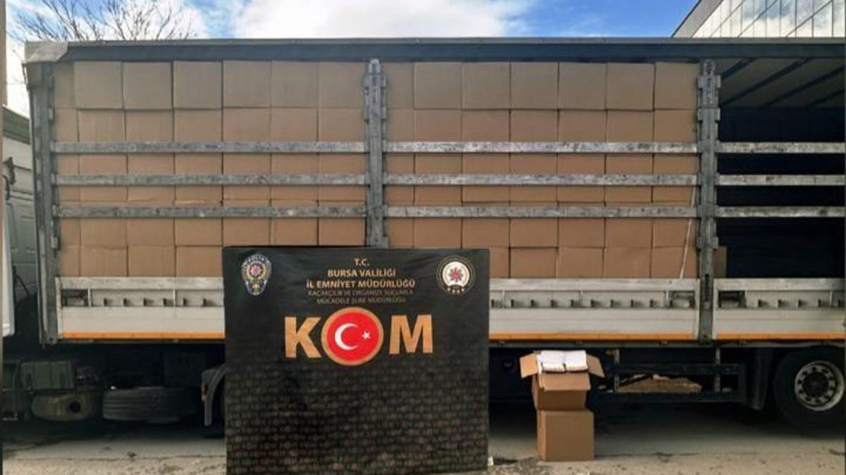 Bursa’da 10 milyon 510 bin kaçak makaron ele geçirildi