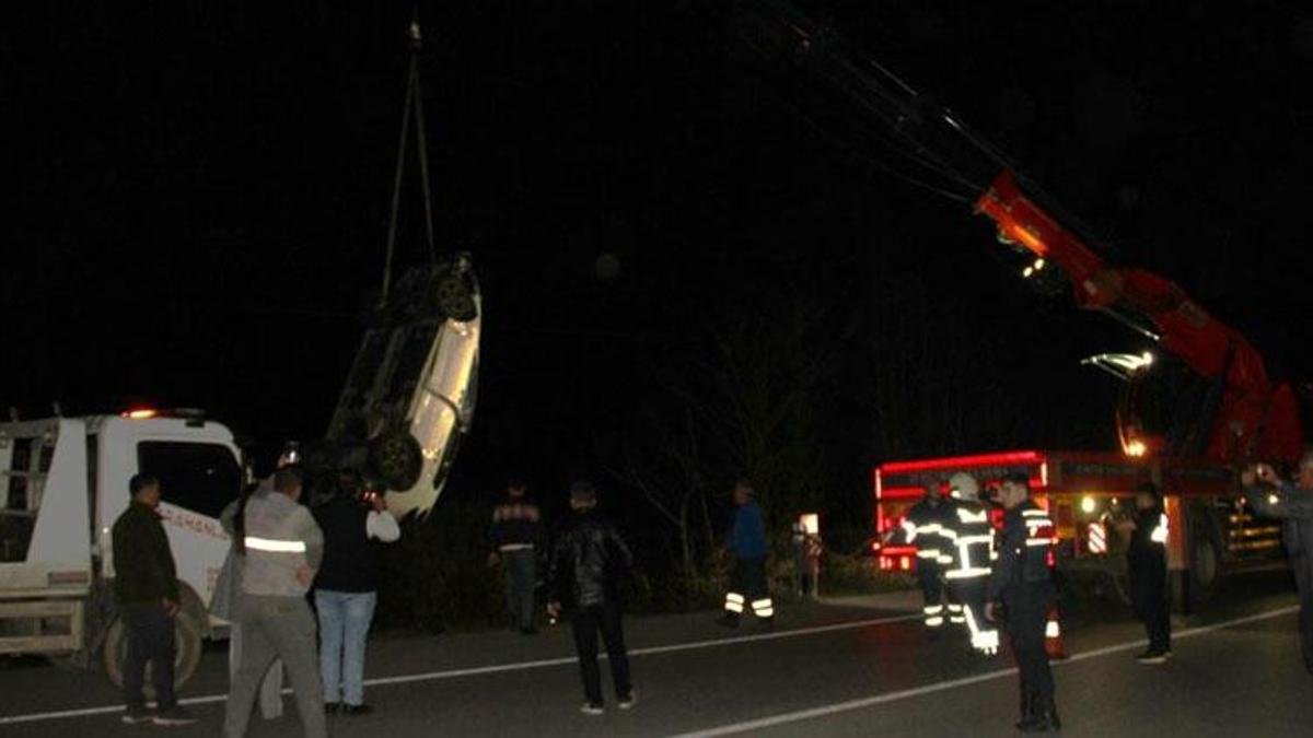 Çarşamba'da otomobil fındık bahçesine uçtu: 2 yaralı