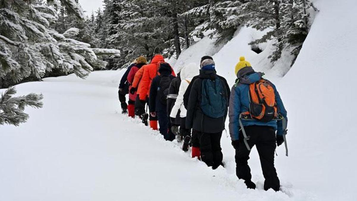 Tersun Dağı’nda kar kalınlığı 1,5 metreyi buldu, İsviçre Alpleri'ni aratmayan manzaralar ortaya çıktı