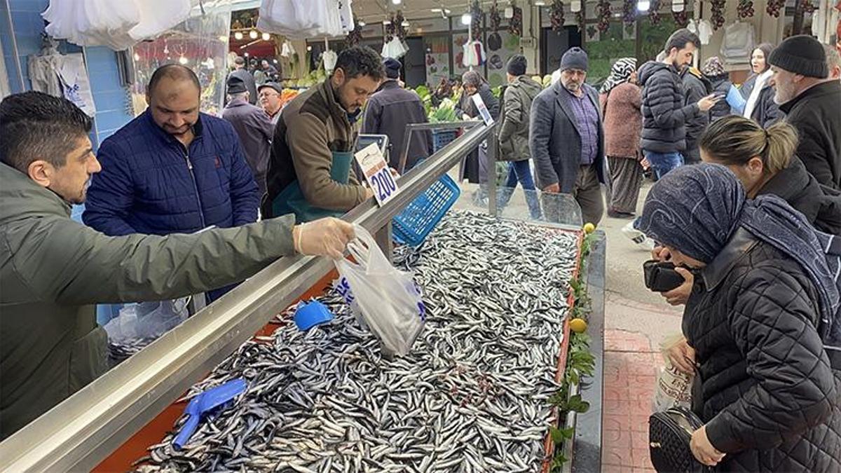 Tezgahlar hamsi ile şenlendi! Kilosu 200 liradan kapış kapış gidiyor