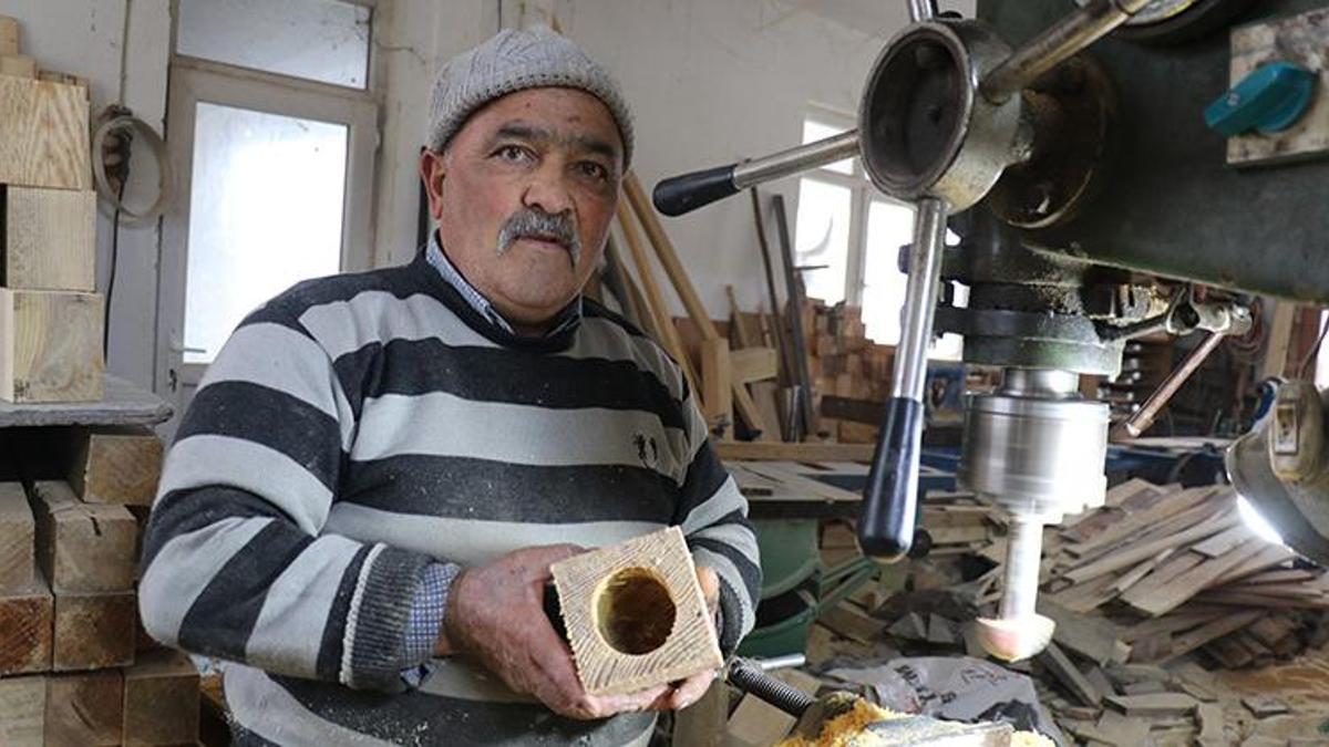 Ispartalı inşaat işçisi hobi olarak başladı, şimdi dünyaya ahşap satıyor! Çıra odunundan bardaklar yok satıyor