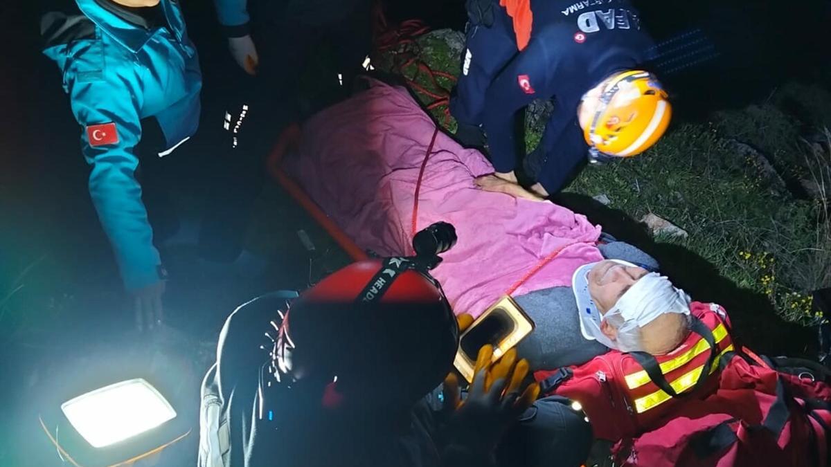 Kaybolan Alzheimer hastası sarp arazide, termal kameralı dronla bulundu