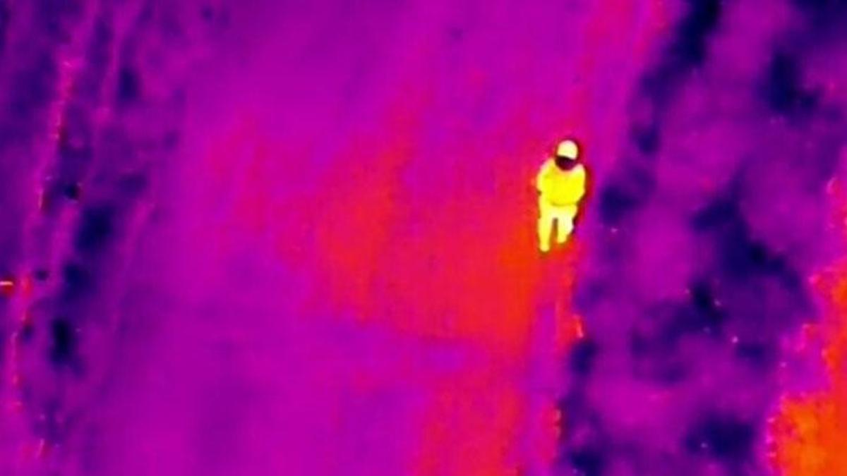 Kayıp kişinin yeri termal dron kamerası ile saptandı